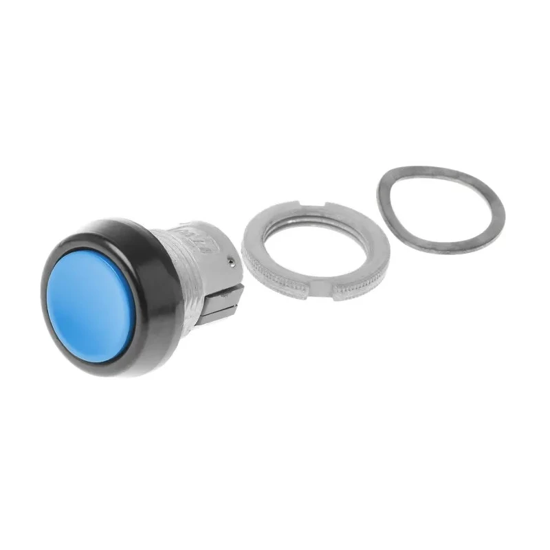 ITW Switches 76-94 Series Push Button Switch Panel Mount 22 mm Cutout Blue SPDT IP67 76-9410/439088N