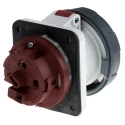 MENNEKES Industrial Power Connector 63A 400V IP67 Red Panel Mount SoftCONTACT 