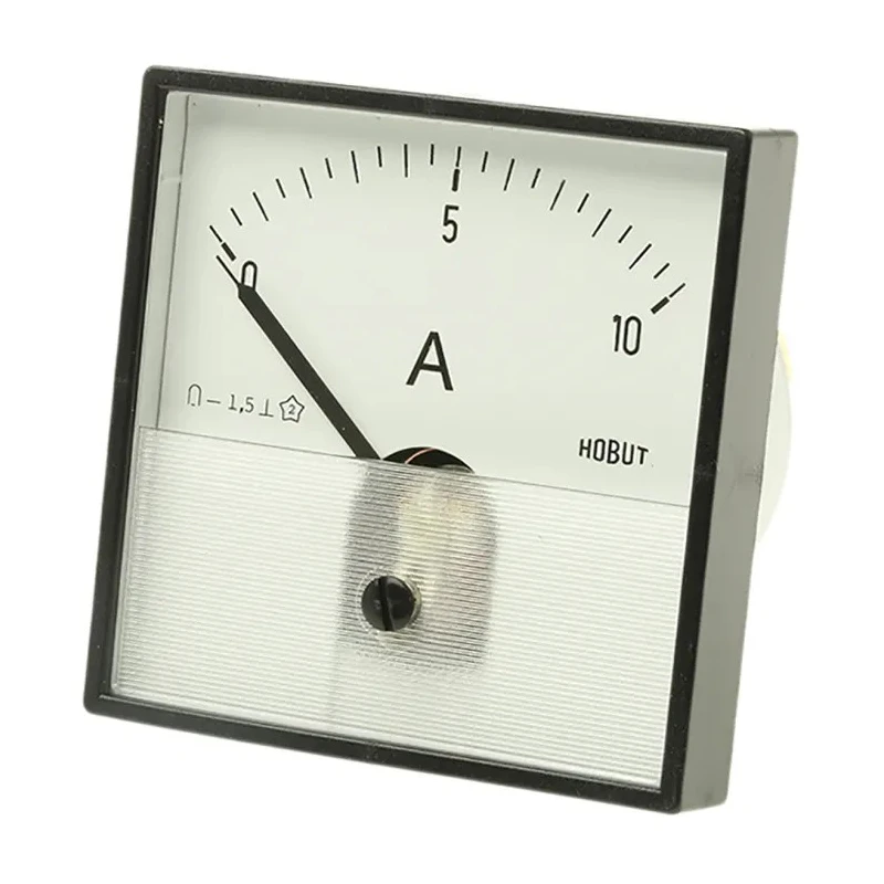 HOBUT DIN Range Analogue Panel Ammeter 100 A AC/DC, Horizontal Scale, Flame Retardant Case PD721MCS10A/1-001