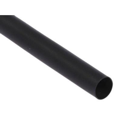 TE Connectivity Black Heat Shrink Tubing 6 mm Sleeve Diameter x 1.2 m Length 3:1 Ratio ATUM-6/2-0