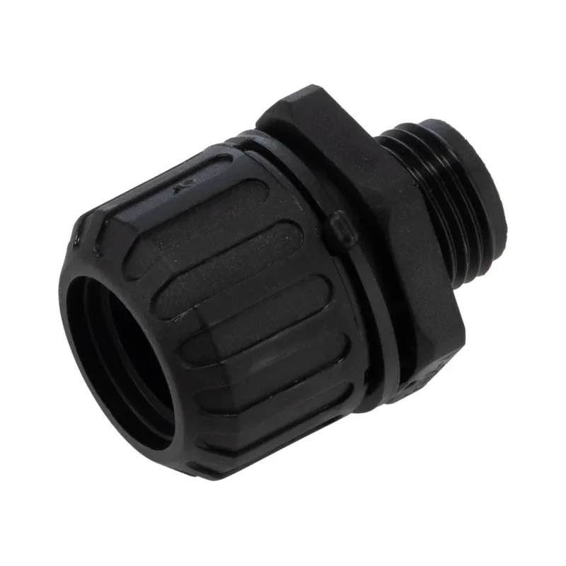 Adaptaflex Black Conduit Fitting 16 mm Nominal Size PG9 Thread Polyamide 66 Material IP67 Rated ASF16/PG9/A & AWB16