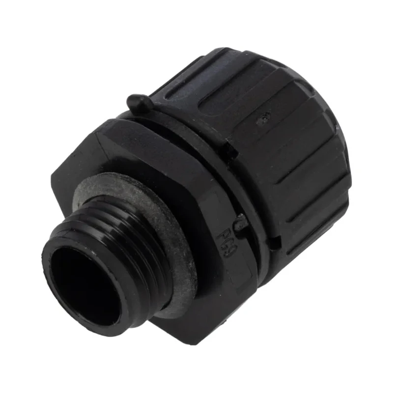 Adaptaflex Black Conduit Fitting 16 mm Nominal Size PG9 Thread Polyamide 66 Material IP67 Rated ASF16/PG9/A & AWB16