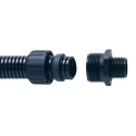 Adaptaflex Conduit Fitting Black, 28 mm Nominal Size, Polyamide 66, PG21 Thread, IP67/IP66/IP68/IP69K Rated PG21