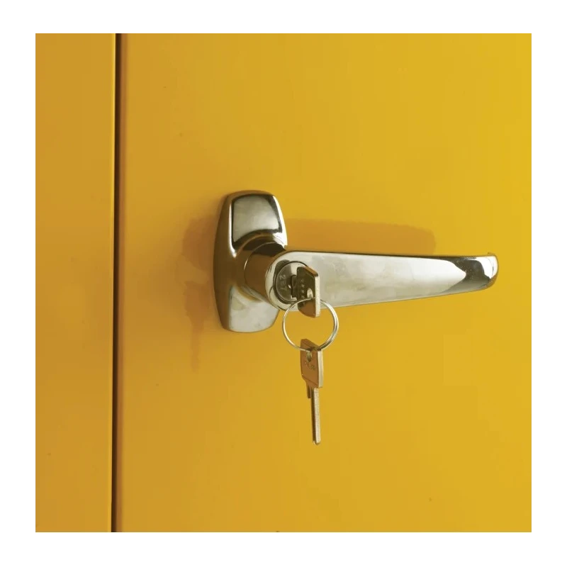 RS PRO Yellow Steel Lockable 1 Door Hazardous Substance Cabinet 915 mm x 459 mm x 459 mm 314-7635