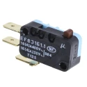 Crouzet Button Micro Switch, Tab Terminal, 16A, 250 V AC, SPDT Contact Configuration, IP40 Protection 83161118