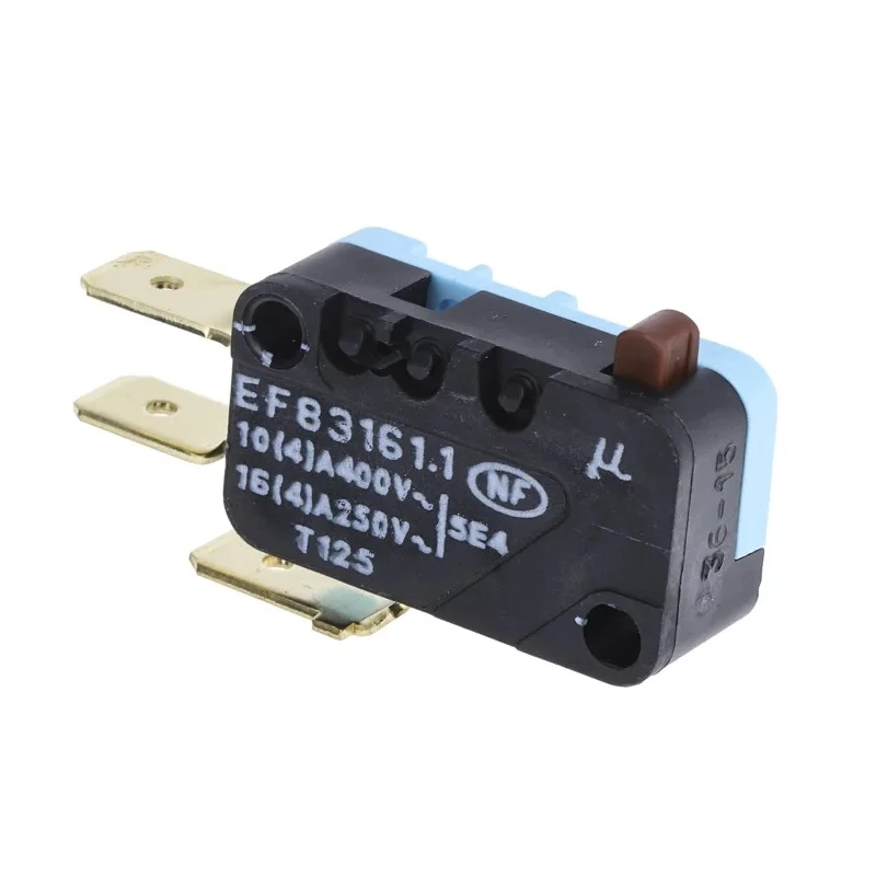Crouzet Button Micro Switch, Tab Terminal, 16A, 250 V AC, SPDT Contact Configuration, IP40 Protection 83161118