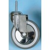 Tente Swivel Castor, 100 kg Capacity, 125 mm Wheel Diameter, Rubber Wheel, Polypropylene Hub, Medium 7470PJO125P30CHC10X90