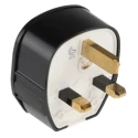 MK Electric 13A 250V UK Mains Plug Black Cable Polyvinyl Chloride Urea Formaldehyde Screw Termination 655 BLK
