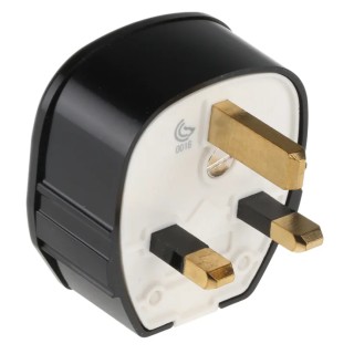 MK Electric 13A 250V UK Mains Plug Black Cable Polyvinyl Chloride Urea Formaldehyde Screw Termination 655 BLK