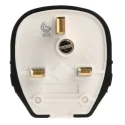 MK Electric 13A 250V UK Mains Plug Black Cable Polyvinyl Chloride Urea Formaldehyde Screw Termination 655 BLK