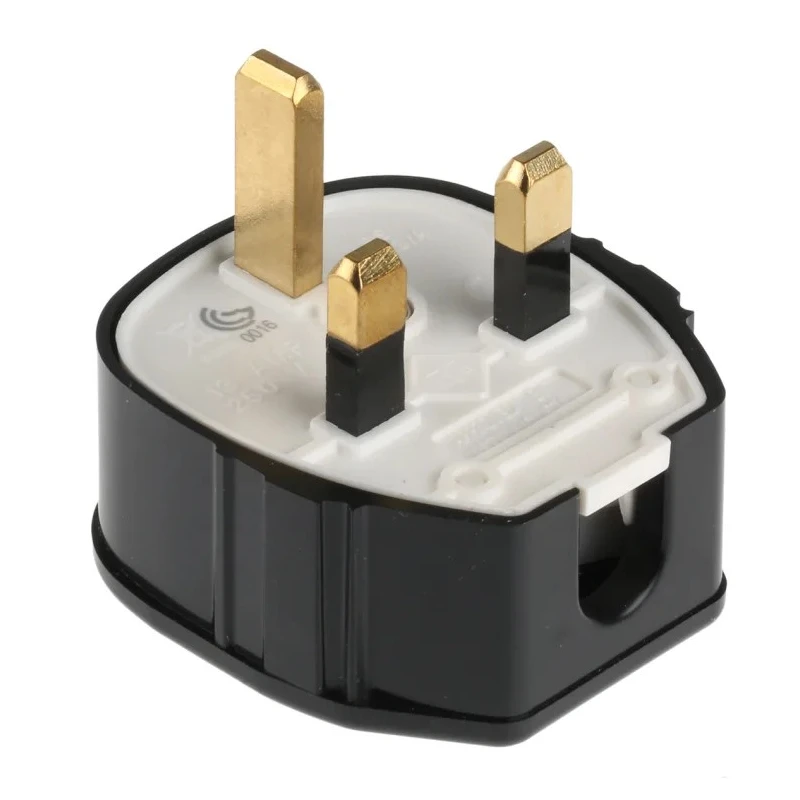 MK Electric 13A 250V UK Mains Plug Black Cable Polyvinyl Chloride Urea Formaldehyde Screw Termination 655 BLK