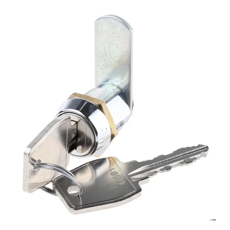 RS PRO Keyed Camlock 20 mm Panel-to-Tongue, Chrome Finish 0806/51/2