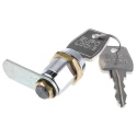RS PRO Keyed Camlock 20 mm Panel-to-Tongue, Chrome Finish 0806/51/2