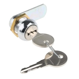 Euro-Locks a Lowe & Fletcher group Company Chrome Finish Keyed Camlock 16 mm Panel-to-Tongue 19.1 x 16.1 mm 4648-03-2