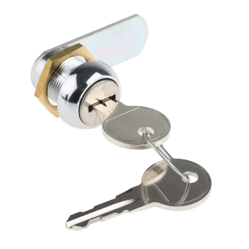 Euro-Locks a Lowe & Fletcher group Company Chrome Finish Keyed Camlock 16 mm Panel-to-Tongue 19.1 x 16.1 mm 4648-03-2