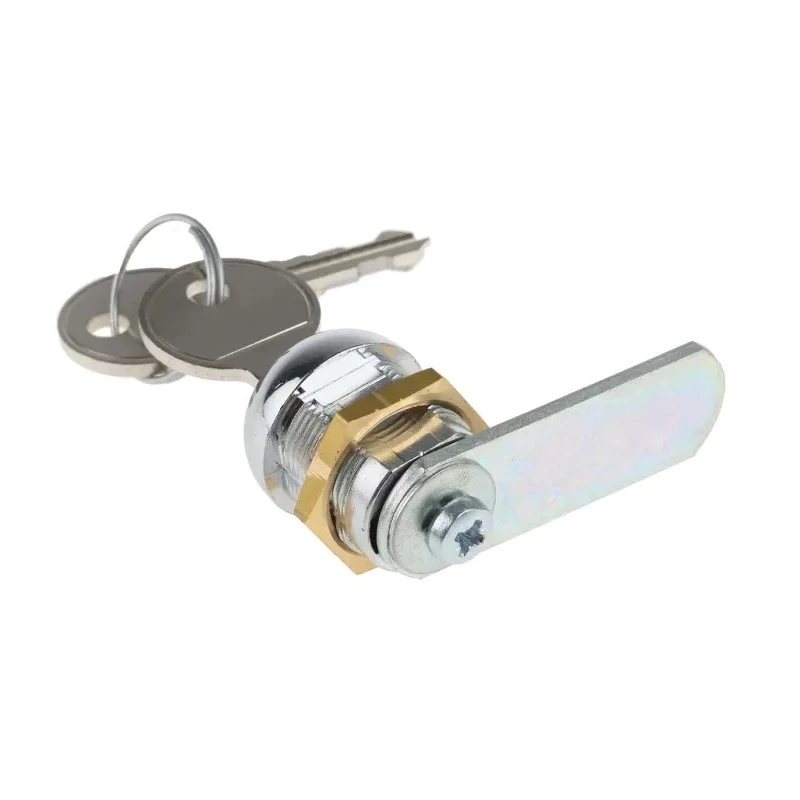 Euro-Locks a Lowe & Fletcher group Company Chrome Finish Keyed Camlock 16 mm Panel-to-Tongue 19.1 x 16.1 mm 4648-03-2