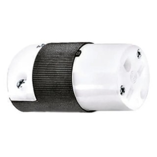 Hubbell 15A 250V USA Mains Connector Black Nylon Cable Screw Termination HBL5669C