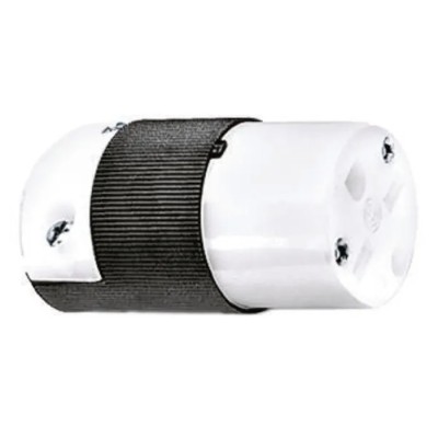 Hubbell 15A 250V USA Mains Connector Black Nylon Cable Screw Termination HBL5669C