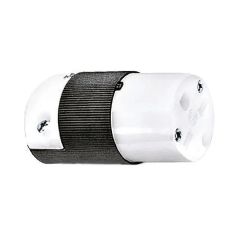 Hubbell 15A 250V USA Mains Connector Black Nylon Cable Screw Termination HBL5669C