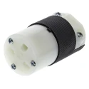 Hubbell 15A 250V USA Mains Connector Black Nylon Cable Screw Termination HBL5669C