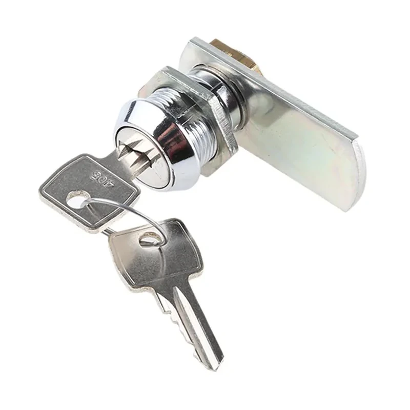 Euro-Locks a Lowe & Fletcher group Company Camlock Chrome Finish Keyed Unlock, 19 mm Panel-to-Tongue Depth F6E-03-2 (405E)
