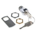 Euro-Locks a Lowe & Fletcher Group Company Chrome Plated Keyed Camlock 19 mm Panel-to-Tongue Depth F6-53-2