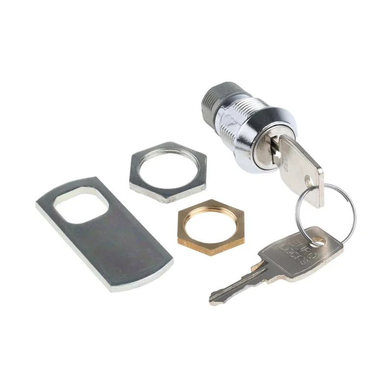 Euro-Locks a Lowe & Fletcher Group Company Chrome Plated Keyed Camlock 19 mm Panel-to-Tongue Depth F6-53-2