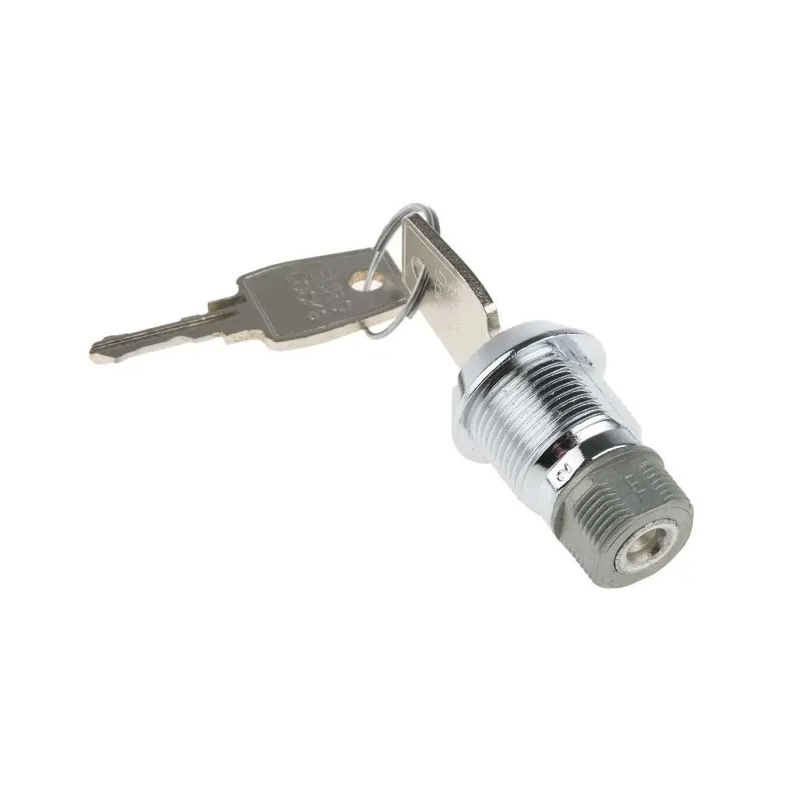 Euro-Locks a Lowe & Fletcher Group Company Chrome Plated Keyed Camlock 19 mm Panel-to-Tongue Depth F6-53-2