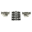MH Connectors ABS Angled D-Sub Backshell 15 Way Strain Relief Nickel Plated Housing MHD45PK