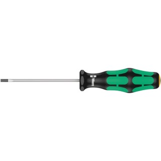 Wera Standard Slotted Screwdriver 3 mm Tip, 0.5 mm Thickness, 80 mm Blade, 161 mm Overall, Insulated 05110001001