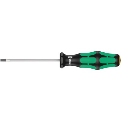 Wera Standard Slotted Screwdriver 3 mm Tip, 0.5 mm Thickness, 80 mm Blade, 161 mm Overall, Insulated 05110001001