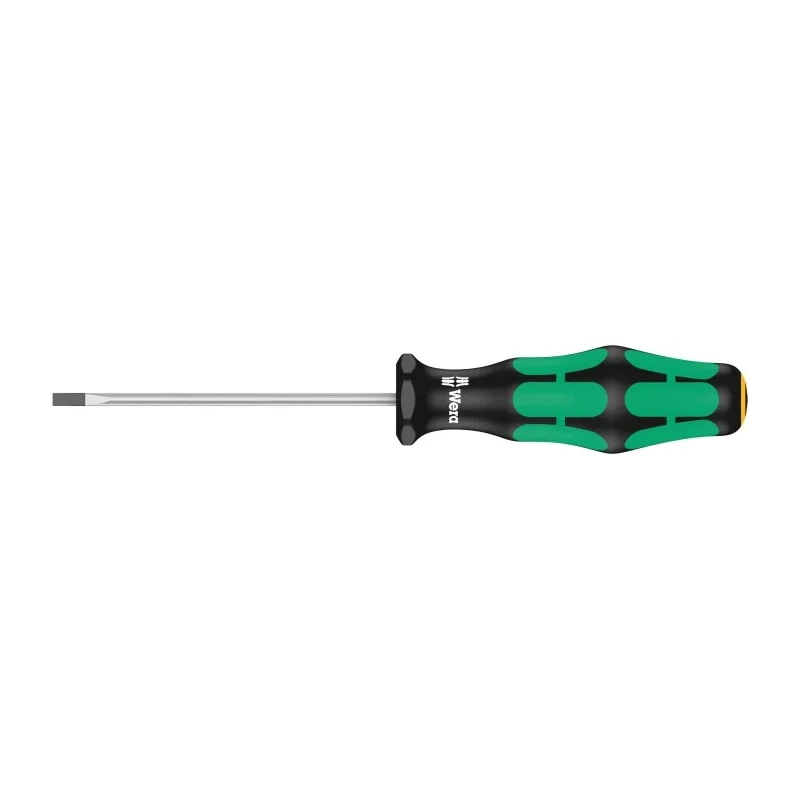 Wera Standard Slotted Screwdriver 3 mm Tip, 0.5 mm Thickness, 80 mm Blade, 161 mm Overall, Insulated 05110001001