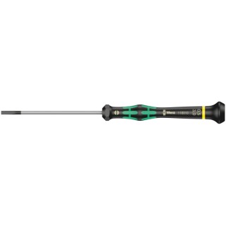 Wera Precision Screwdriver, Insulated Slotted Tip, 80 mm Blade Length, 177 mm Overall 05118010001