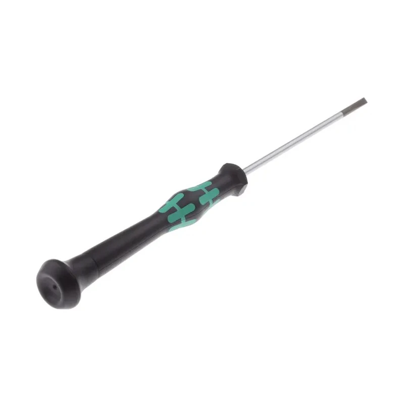 Wera Precision Screwdriver, Insulated Slotted Tip, 80 mm Blade Length, 177 mm Overall 05118010001