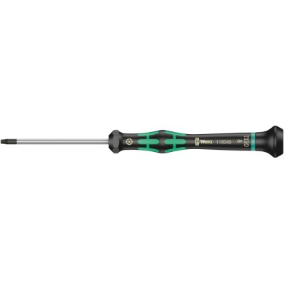 Wera Precision Screwdriver T8 Tip 60 mm Blade Length 157 mm Overall Length Bi-Material Handle Nickel Blade 05118046001