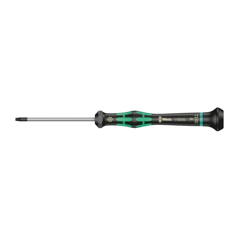 Wera Precision Screwdriver T8 Tip 60 mm Blade Length 157 mm Overall Length Bi-Material Handle Nickel Blade 05118046001
