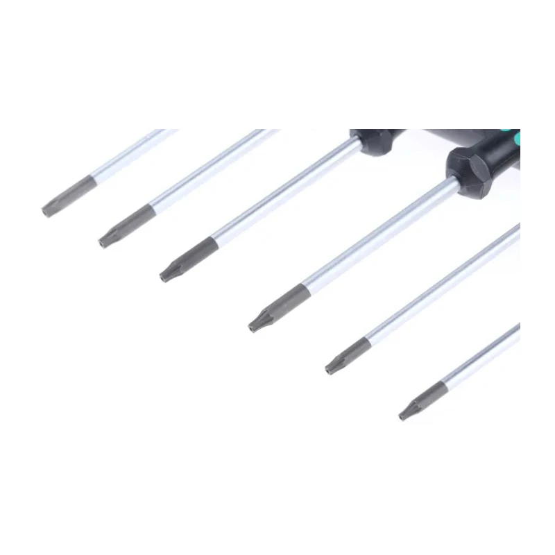 Wera Torx Precision Screwdriver Set, 6-Piece Chrome Vanadium Steel, Torx T7-T20 05118154001