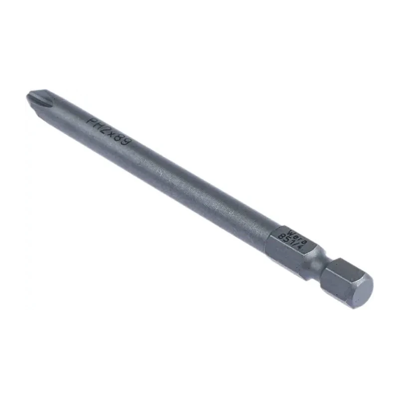 Wera Screwdriver Bit PH2 Phillips Drive Stainless Steel 89 mm Length 05059775001
