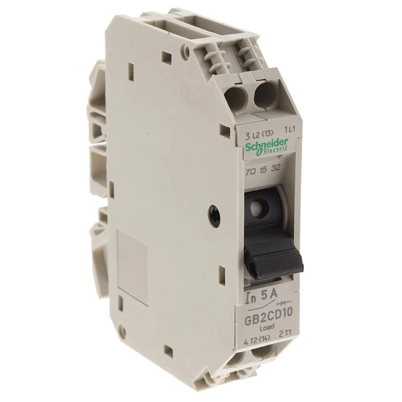 Schneider Electric TeSys GB2 Thermal Circuit Breaker 5A Current Rating 1-Pole DIN Rail Mount GB2CD10