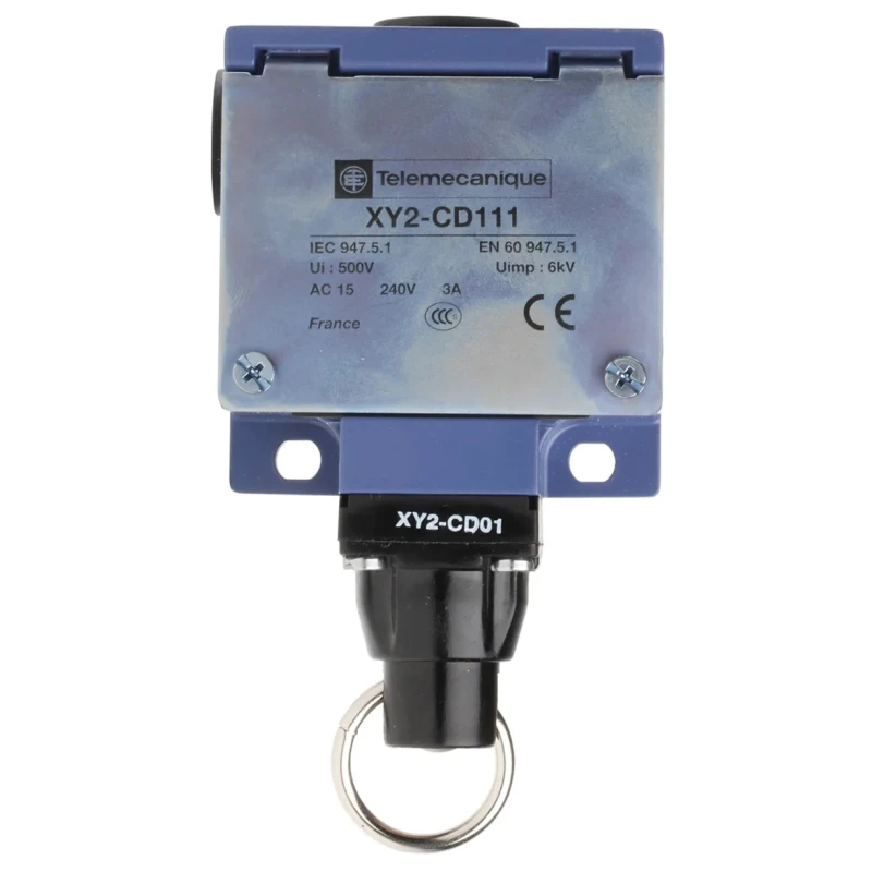 Telemecanique Sensors Cable Pull Rope Pull Switch IP66 Zamak Housing 240V AC 3A XY2CD111