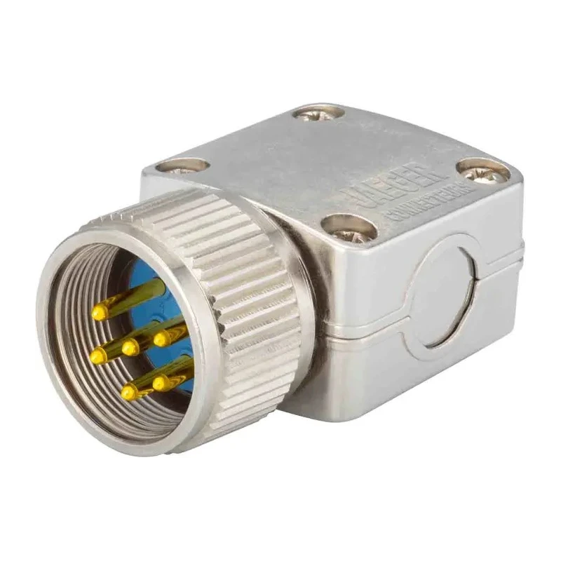 Jaeger Circular Connector, 8 Contacts, Cable Mount, Standard Size, Male, IP50 IP54 Protection 5326 080 06