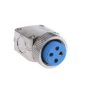 Jaeger Industrial Circular Connector, 4 Contacts, Cable Mount, Standard Size, 50A, Female, Silver Plated Contacts 5307 630 06