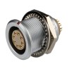 LEMO Circular Connector Panel Mount 22 mm Socket Female 8 Contacts 13A 2350V IP50 Brass Housing 3B Series EGG.3B.308.CLL