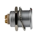 LEMO Circular Connector Panel Mount 22 mm Socket Female 8 Contacts 13A 2350V IP50 Brass Housing 3B Series EGG.3B.308.CLL