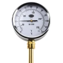 RS PRO Temperature Gauge Dial Thermometer Steel Case 100mm Dial Dual Scale Fahrenheit-Centigrade Threaded 324-8429