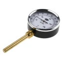 RS PRO Temperature Gauge Dial Thermometer Steel Case 100mm Dial Dual Scale Fahrenheit-Centigrade Threaded 324-8429