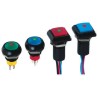 APEM IP Series Illuminated Momentary Push Button Switch Panel Mount 13.6 mm Cutout SPST Red LED IP67 50V dc 250V IPC3SAD2LOS