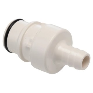 Colder Products Hose Connector 9.53 mm ID Threaded Male Polysulfone Grey, 8.6 bar HFC22635