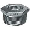 Georg Fischer Black Malleable Iron Fitting Straight Reducer Bush Male BSPT 2 in to Female BSPP 1 in 770241139