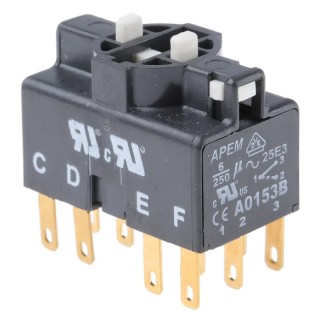 APEM Push Button Contact Block 250V 4 CO Modular Series A01 A0153B